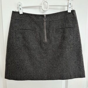 Madewell Charcoal Grey Wool Mini Skirt